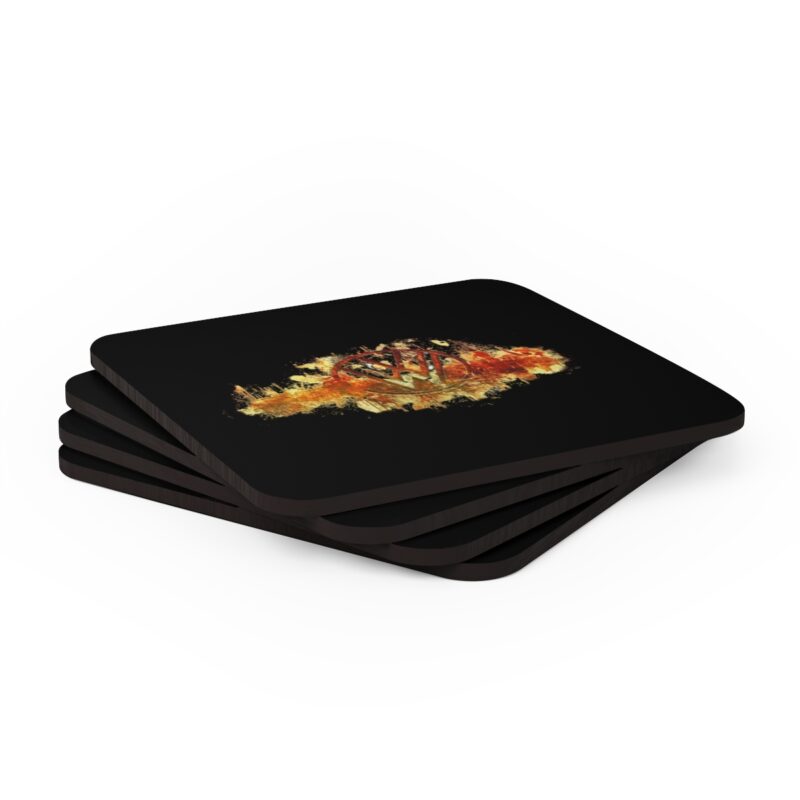 Scorched Vw Logo Corkwood Coaster Set