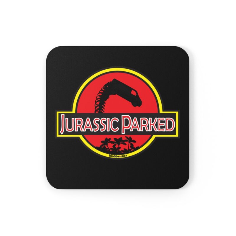 Jurassic Parked Funny Vw Camper Coaster Set