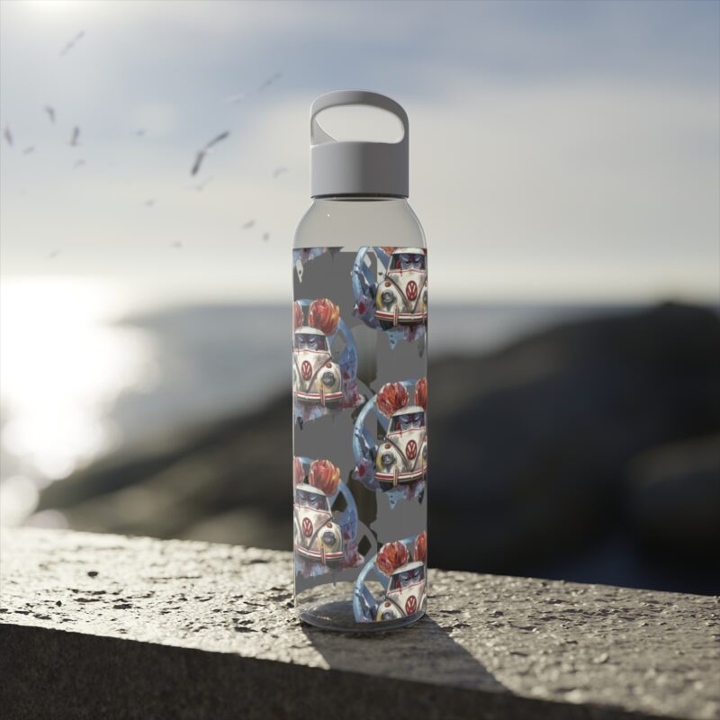 Clown Vw Bug Sky Water Bottle