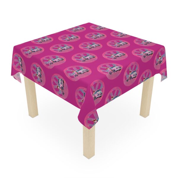 Barbiecore Van Girl Tablecloth