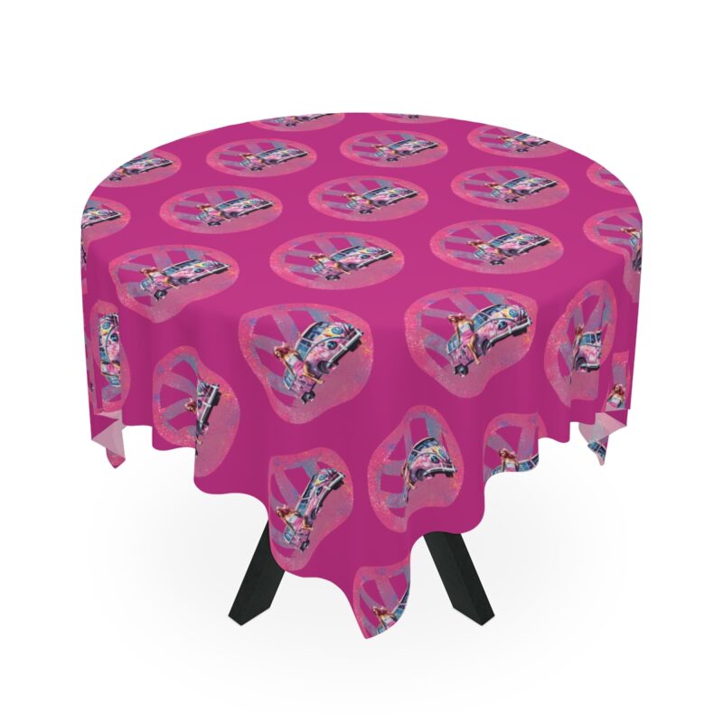 Barbiecore Van Girl Tablecloth