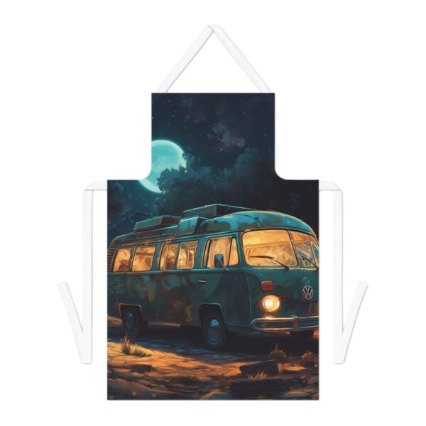 Painted Campervan In The Moonlight Apron