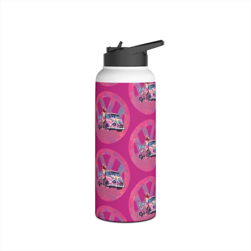 Barbiecore Van Girl Stainless Steel Water Bottle