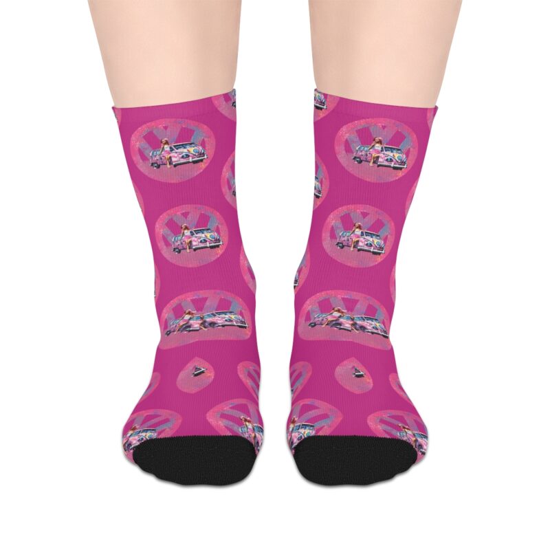 Barbiecore Van Girl Mid-length Socks