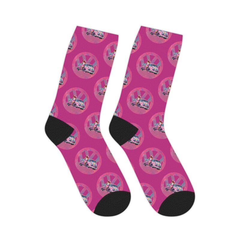 Barbiecore Van Girl Mid-length Socks