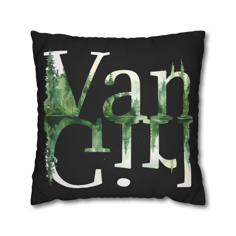 Outdoor Van Girl Square Double-sided Cushion Cover