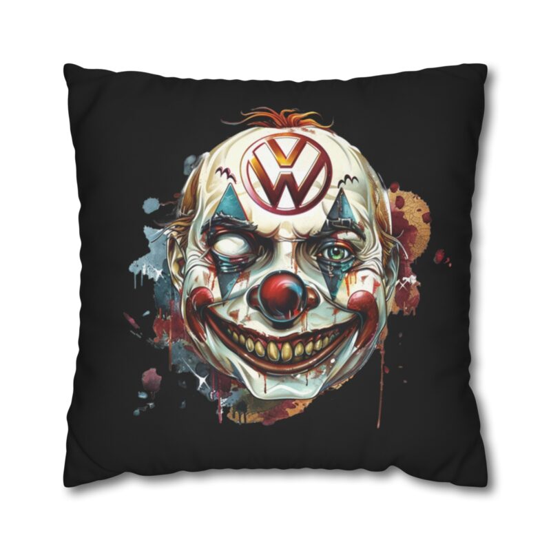 Evil Vw Brain Clown Square Double-sided Cushion Cover