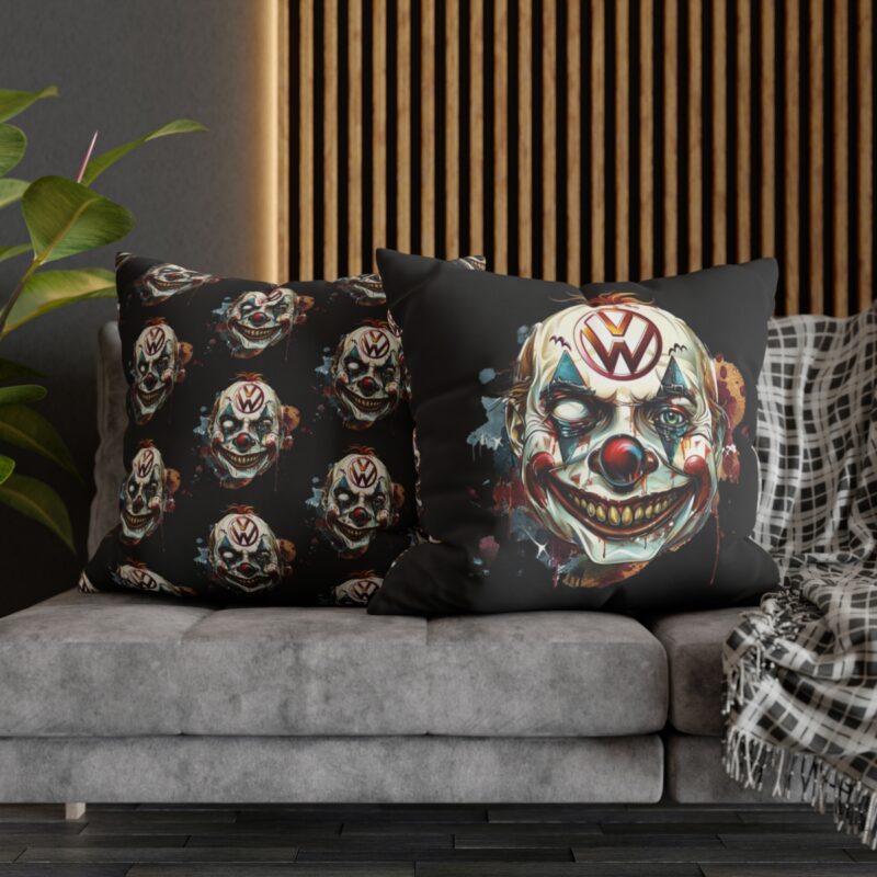 Evil Vw Brain Clown Square Double-sided Cushion Cover