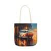 Rainy City Street Campervan Tote Bag