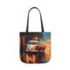 Rainy City Street Campervan Tote Bag