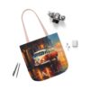 Rainy City Street Campervan Tote Bag