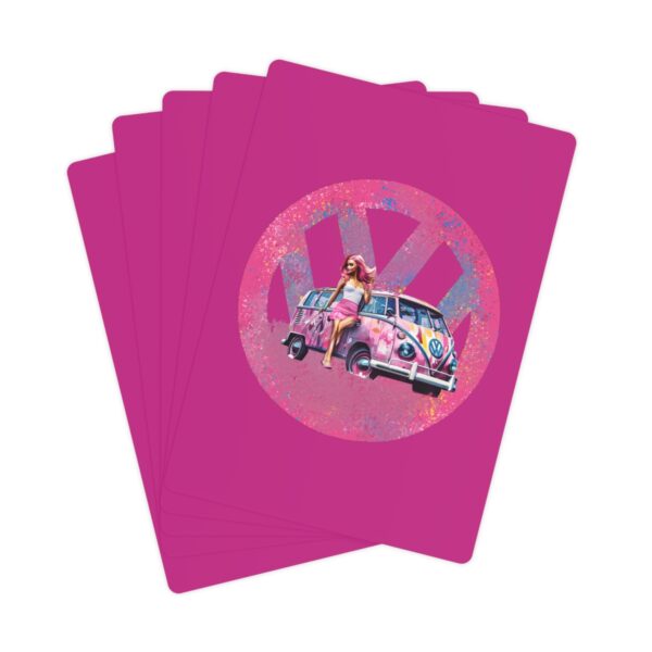 Barbiecore Van Girl Playing/poker Cards