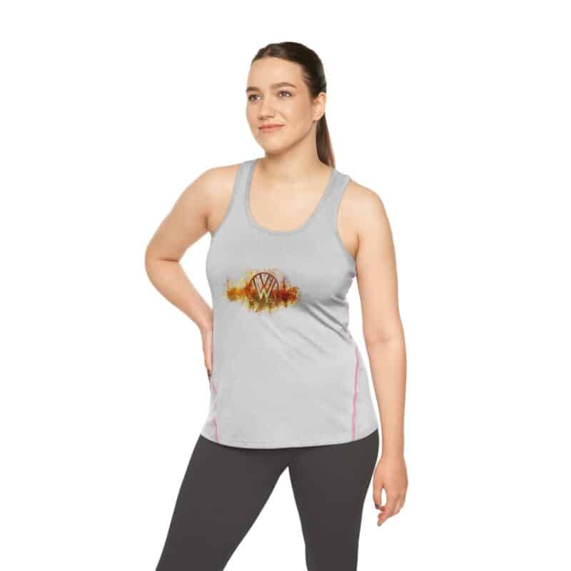 Scorched Vw Logo Women's Racerback Sports Top