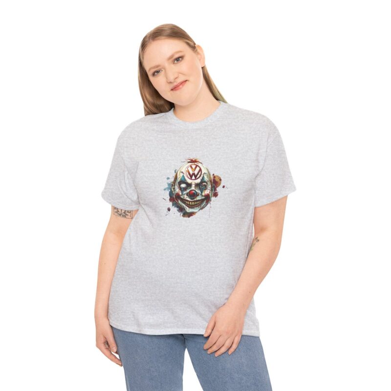 Evil Vw Brain Clown Heavy Cotton T-shirt