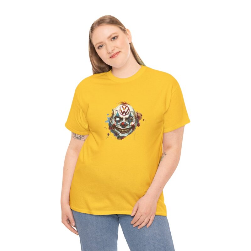 Evil Vw Brain Clown Heavy Cotton T-shirt