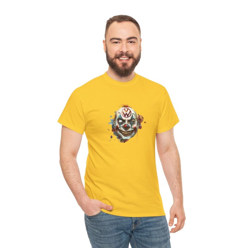 Evil Vw Brain Clown Heavy Cotton T-shirt