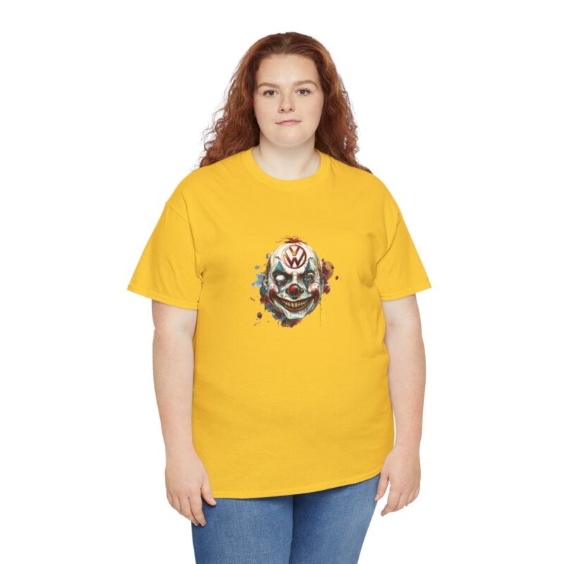 Evil Vw Brain Clown Heavy Cotton T-shirt