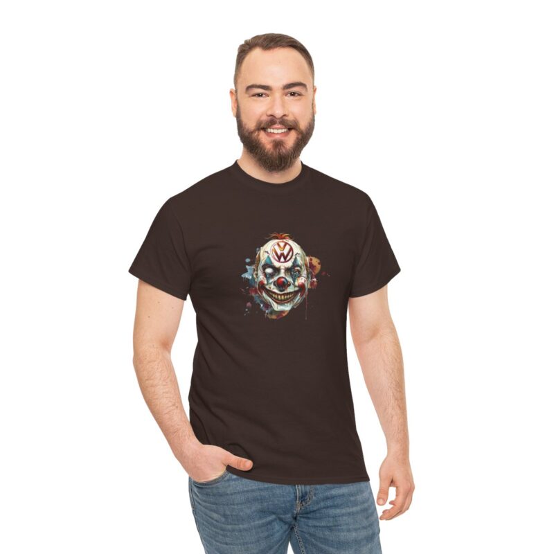 Evil Vw Brain Clown Heavy Cotton T-shirt