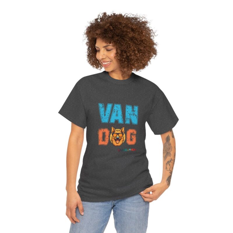 Van Dog T-shirt - Blonde German Shepherd Wearing Sunglasses