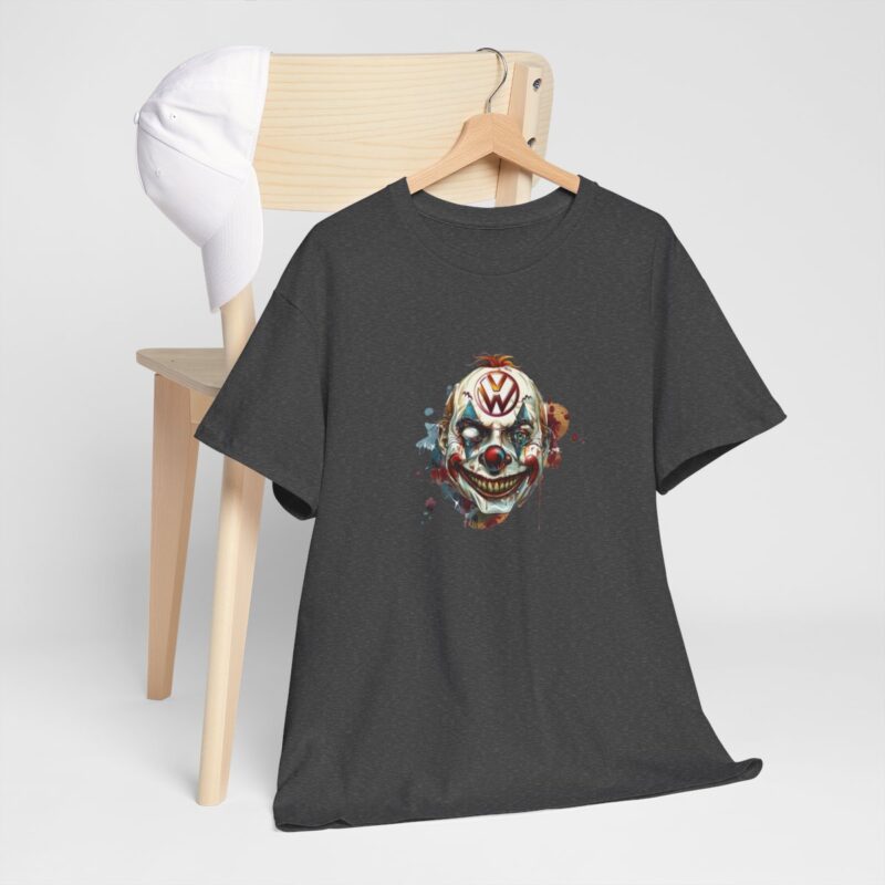 Evil Vw Brain Clown Heavy Cotton T-shirt