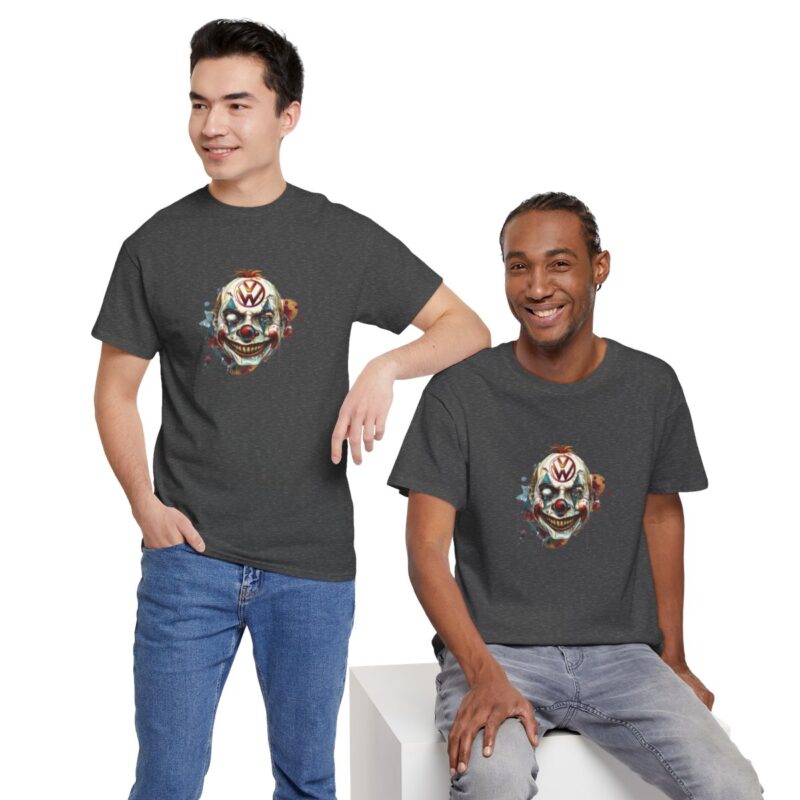 Evil Vw Brain Clown Heavy Cotton T-shirt