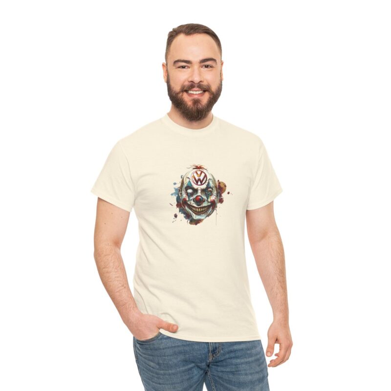 Evil Vw Brain Clown Heavy Cotton T-shirt