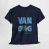 Van Dog T-shirt - Black And White And Tan Shaggy Dog