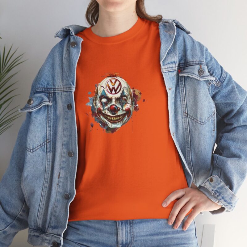 Evil Vw Brain Clown Heavy Cotton T-shirt