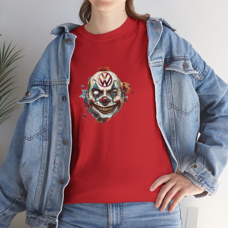 Evil Vw Brain Clown Heavy Cotton T-shirt