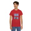 Van Dog T-shirt - Black And White And Tan Shaggy Dog