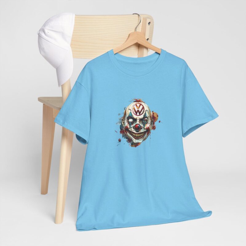 Evil Vw Brain Clown Heavy Cotton T-shirt