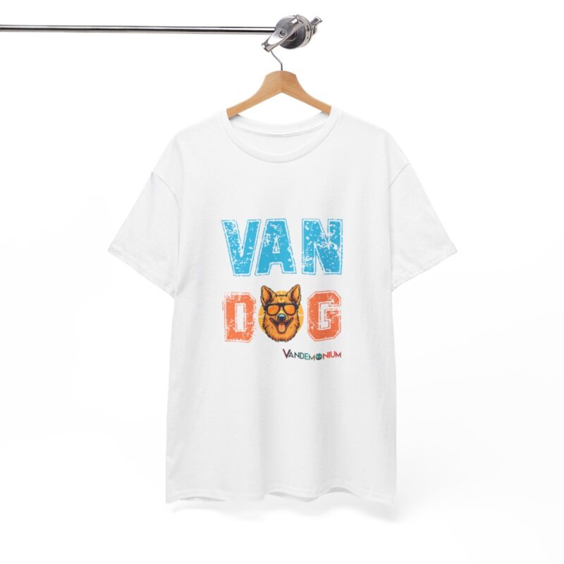 Van Dog T-shirt - Blonde German Shepherd Wearing Sunglasses