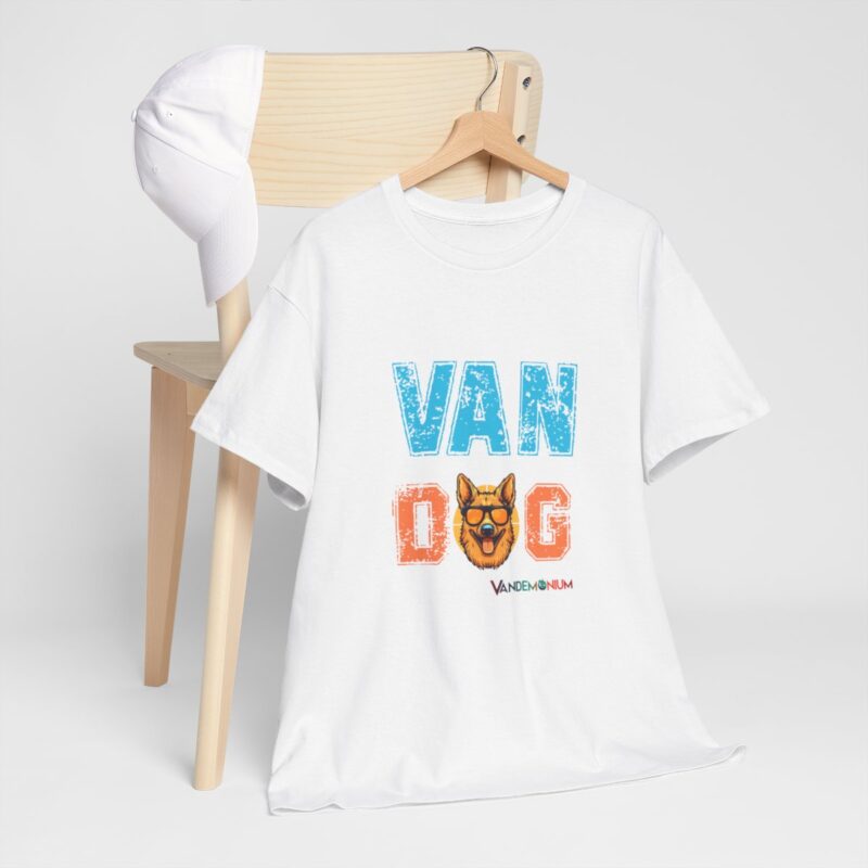 Van Dog T-shirt - Blonde German Shepherd Wearing Sunglasses