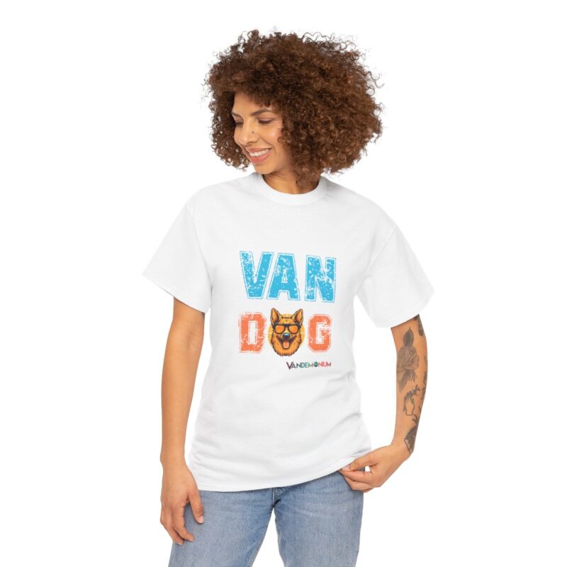 Van Dog T-shirt - Blonde German Shepherd Wearing Sunglasses