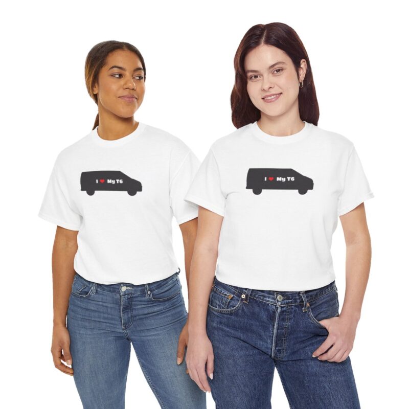 "i Love My T6" Vw Transporter T6 Campervan T-shirt