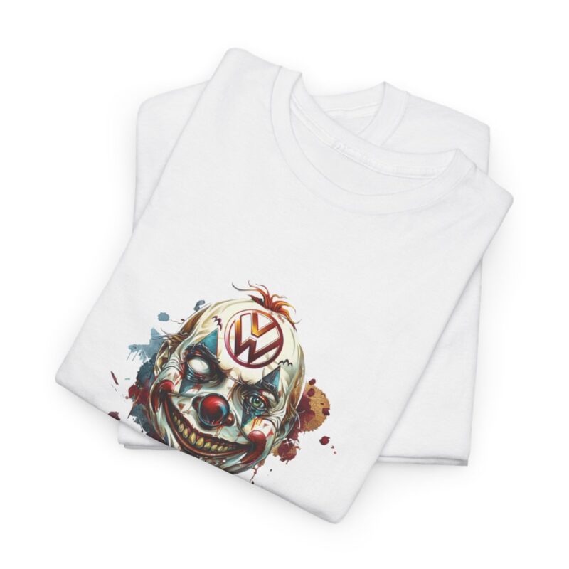 Evil Vw Brain Clown Heavy Cotton T-shirt