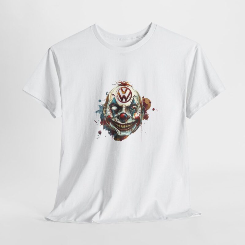 Evil Vw Brain Clown Heavy Cotton T-shirt