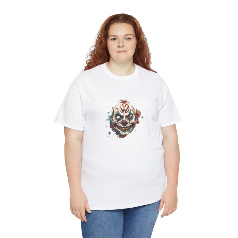 Evil Vw Brain Clown Heavy Cotton T-shirt