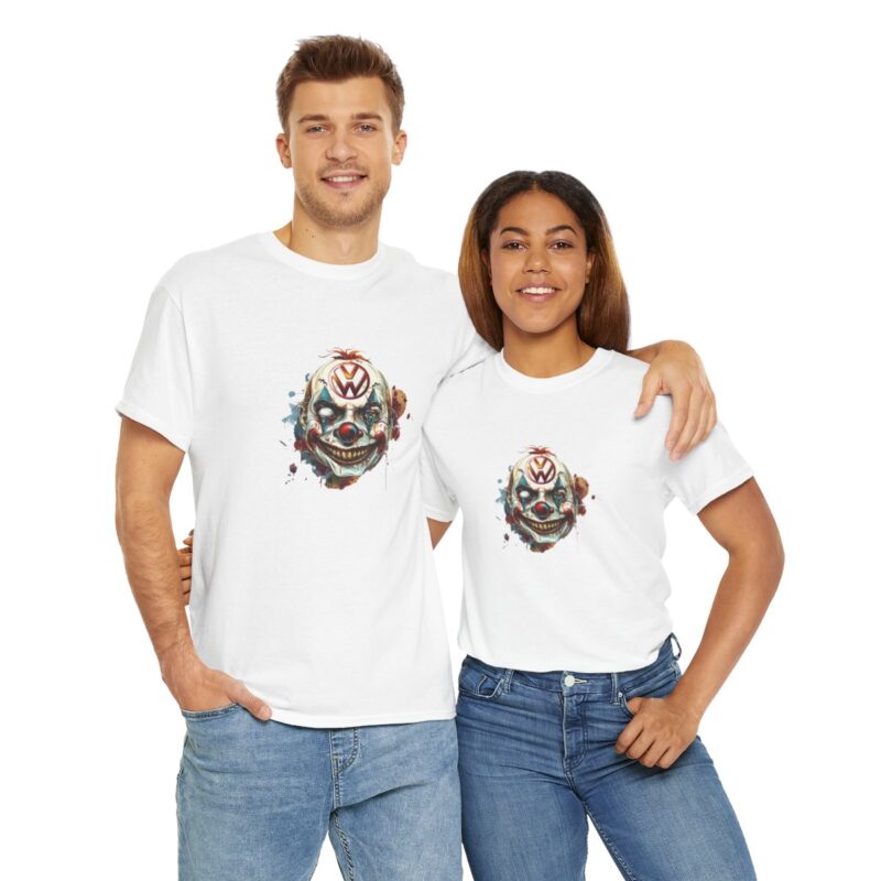 Evil Vw Brain Clown Heavy Cotton T-shirt