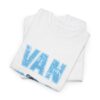 Van Dog T-shirt - Black And White And Tan Shaggy Dog