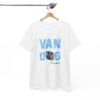 Van Dog T-shirt - Black And White And Tan Shaggy Dog