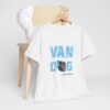 Van Dog T-shirt - Black And White And Tan Shaggy Dog