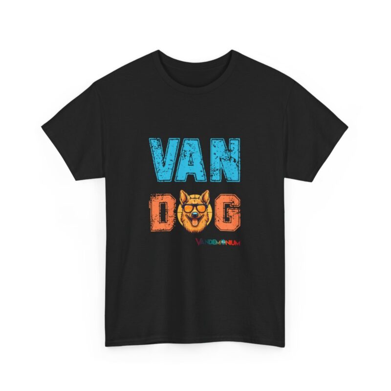 Van Dog T-shirt - Blonde German Shepherd Wearing Sunglasses