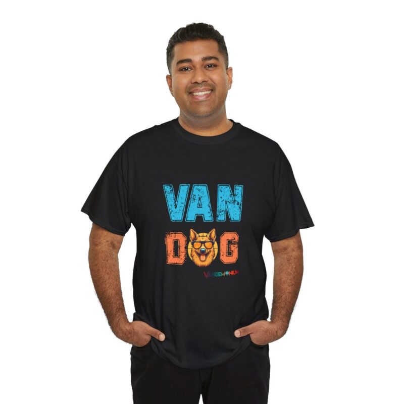 Van Dog T-shirt - Blonde German Shepherd Wearing Sunglasses