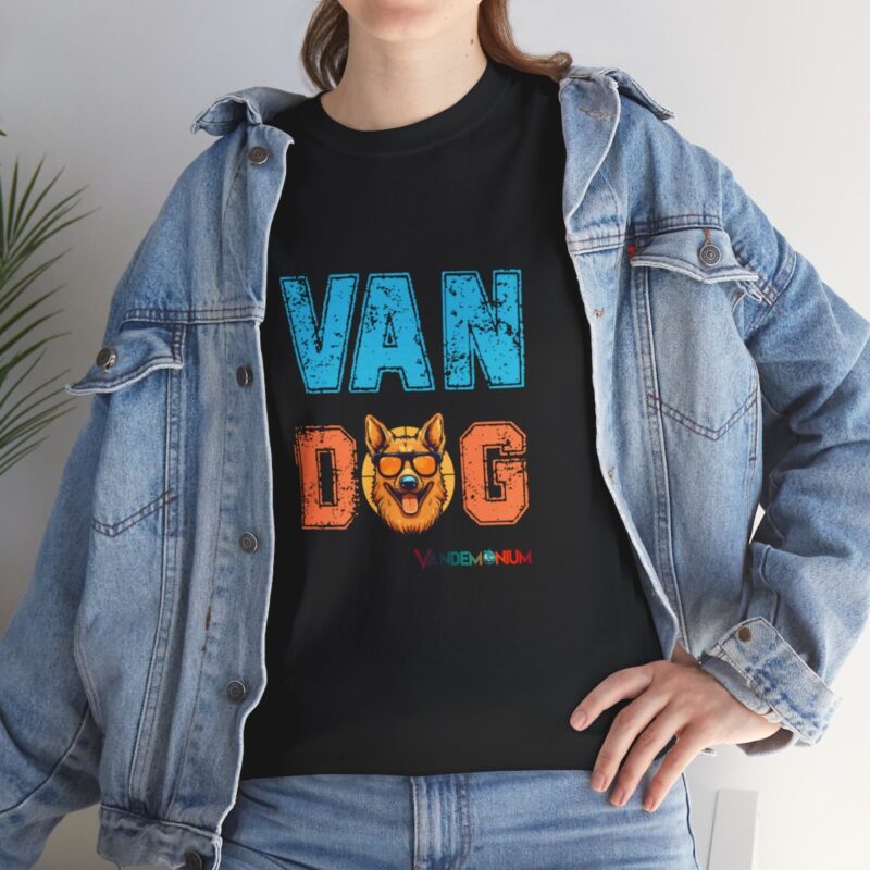 Van Dog T-shirt - Blonde German Shepherd Wearing Sunglasses