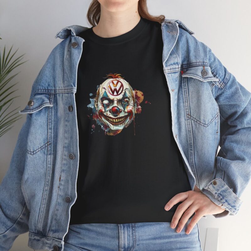 Evil Vw Brain Clown Heavy Cotton T-shirt