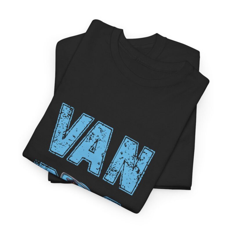 Van Dog T-shirt - Black And White And Tan Shaggy Dog