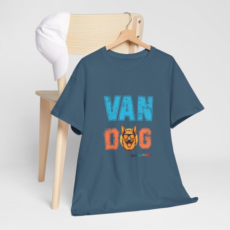 Van Dog T-shirt - Blonde German Shepherd Wearing Sunglasses