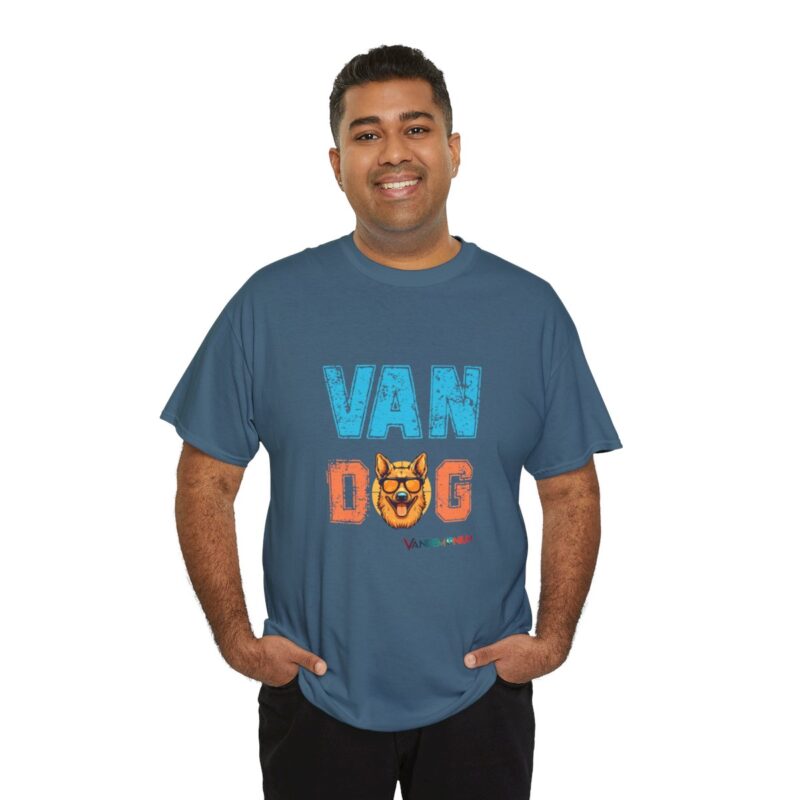 Van Dog T-shirt - Blonde German Shepherd Wearing Sunglasses